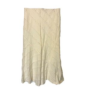 White linen maxi skirt